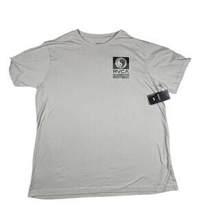 RVCA X T&C Surf T-Shirt NWT Mens XXL Grey Short Sleeve Yin Yang Graphic Logo